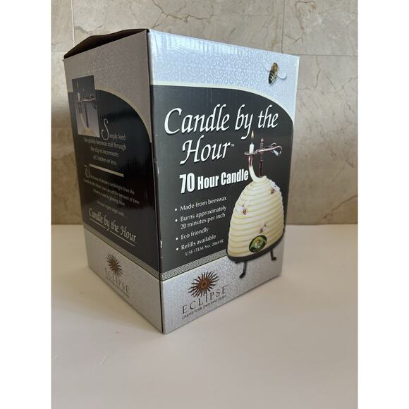 Candle by the Hour 70hr Beeswax Coil - Holiday Gift for People You Barely Like - Picture 4 of 8